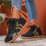 Round Toe Lace Up Sneakers