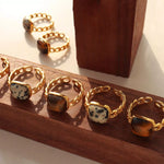 Tiger's Eye 18K Gold-Plated Ring