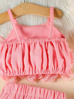 Children's Ruffled Trim Cami Top & Skirt Set
