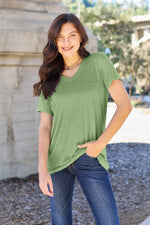 Basic Bae Bamboo Full SizeV-Neck Short Sleeve T-Shirt