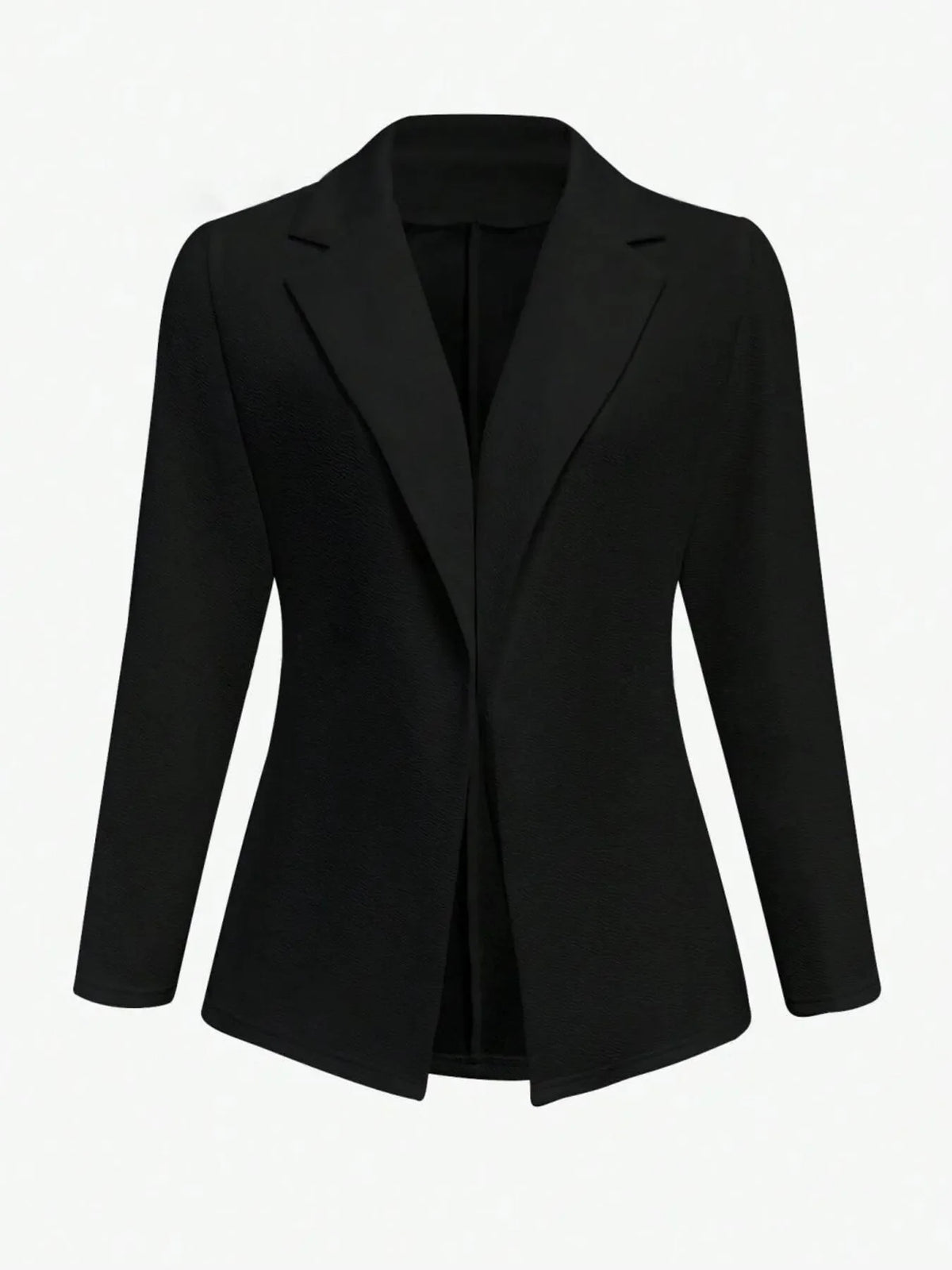 Lapel Collar Open Front Blazer