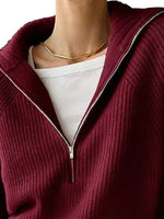 Half-Zip Long Sleeve Sweater