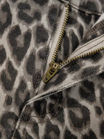 Leopard Straight Loose Leg Jeans