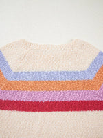 Striped Color Block Loose Sleeve Sweater
