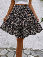 Floral Print Midi Skirt