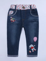 Children's Round Neck Top and Jeans Set