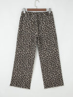 Leopard Straight Loose Leg Jeans