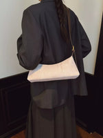 Vintage Suede Hobo Shoulder Bag
