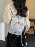 Lace Bowknot Decor Backpack Bag