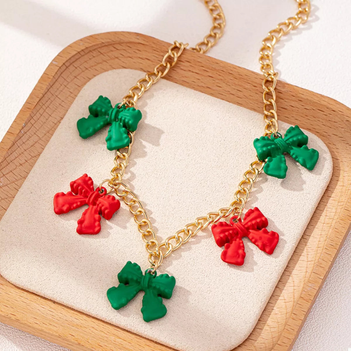 Bow Charm Chain Necklace