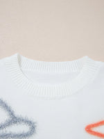 Western Boots Horseshoe Star Knit Crew Neck Sweater