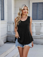Ribbed Round Neck Tank