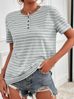 Striped Short Sleeve Top