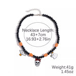 Halloween Skull Ghost Charm Necklace