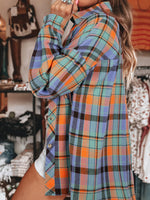 Plaid Button Up Long Sleeve Shirt