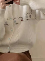 Cable Knit Button Up Cardigan