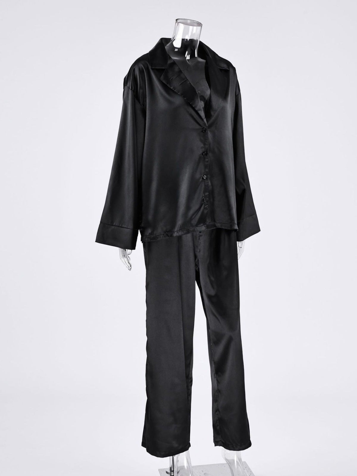 Long Sleeve Top and Wide Leg Pants Lounge Set