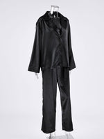 Long Sleeve Top and Wide Leg Pants Lounge Set