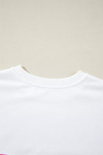 Contrast Striped Round Neck Top
