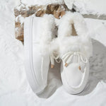 Fuzzy Round Toe Slip-Ons