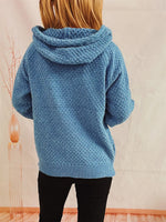 Drawstring Long SleeveHooded Sweater
