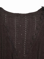 Lace Detail Ruffle Sleeve V-Neck Blouse