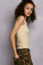 POL Round Neck Ribbed Tank