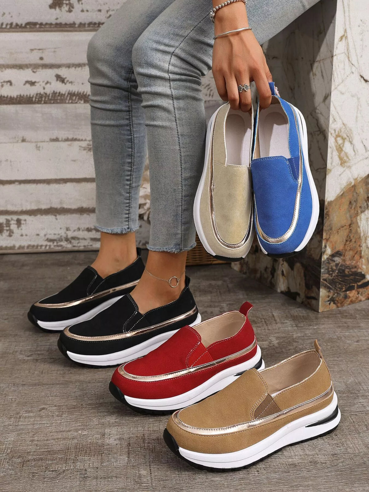 Round Toe Platform Loafers