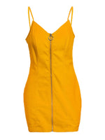 Full Size Zip-Front Bodycon Mini Dress Plus Size