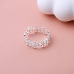 Floral Adjustable Open Ring