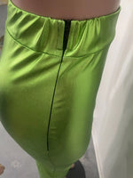 Shimmering Side Slit Bodycon Maxi Skirt