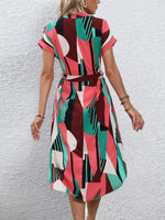 Tie Waist Short Sleeve Dress