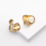 18K Gold-Plated Copper Geometric Sculptural Ring