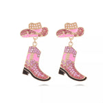 Cowboy Hat and Boot Dangle Earrings