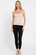 Zenana Double Layered Round Neck Spaghetti Cami