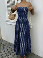 Polka Dot Tube A-Line Dress
