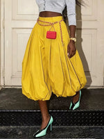 High-Waisted Ruched Balloon Pants