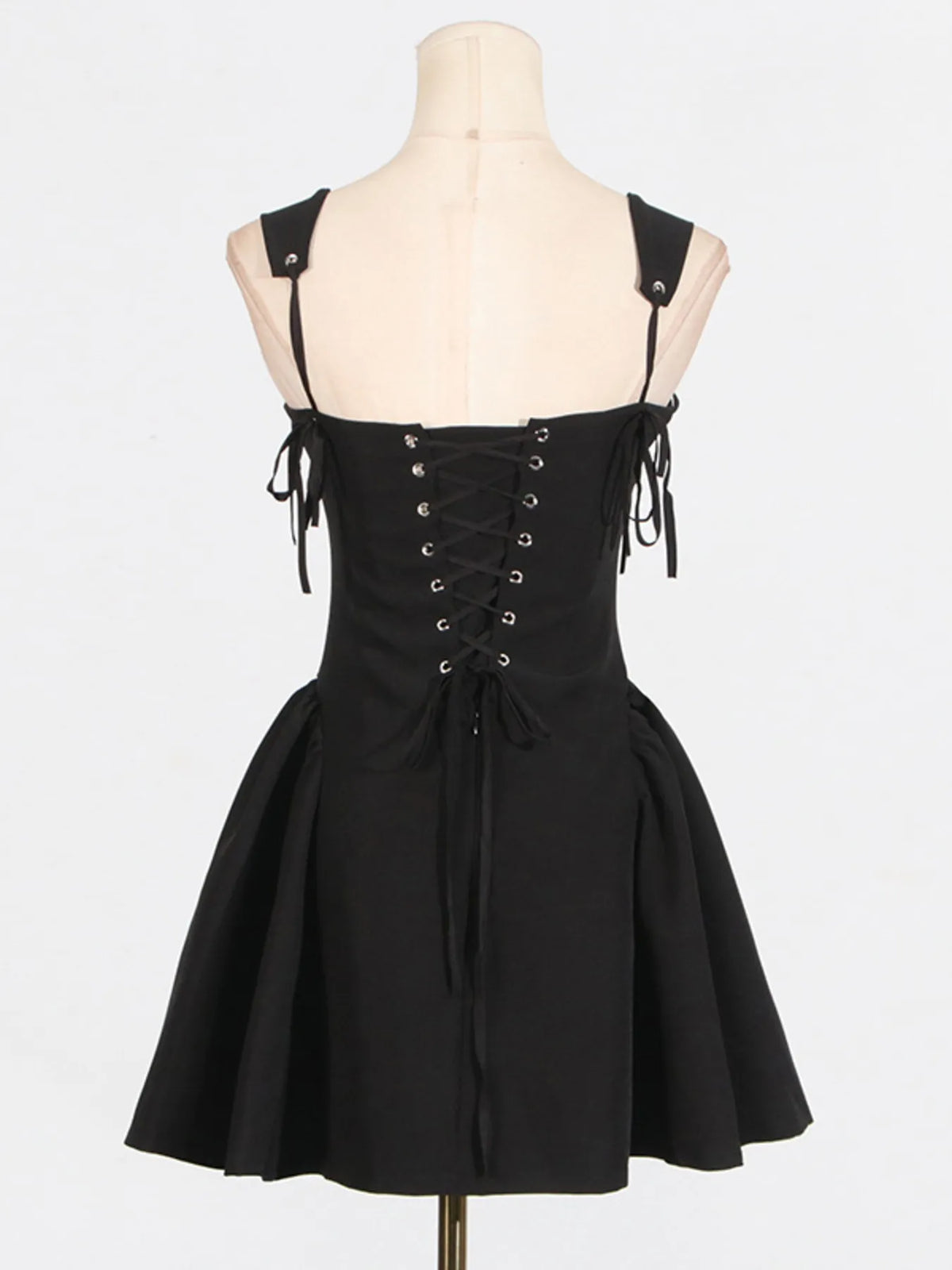 Lace Up Mini Cami Dress
