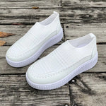 Round Toe Platform Slip-Ons