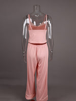 Lace Trim Cami & Pants Lounge Set