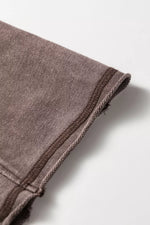 3/4 Sleeve Mineral Wash Loose Cotton Top
