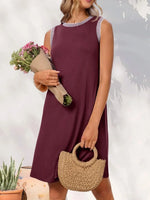 Round Neck Sleeveless Mini Tank Dress