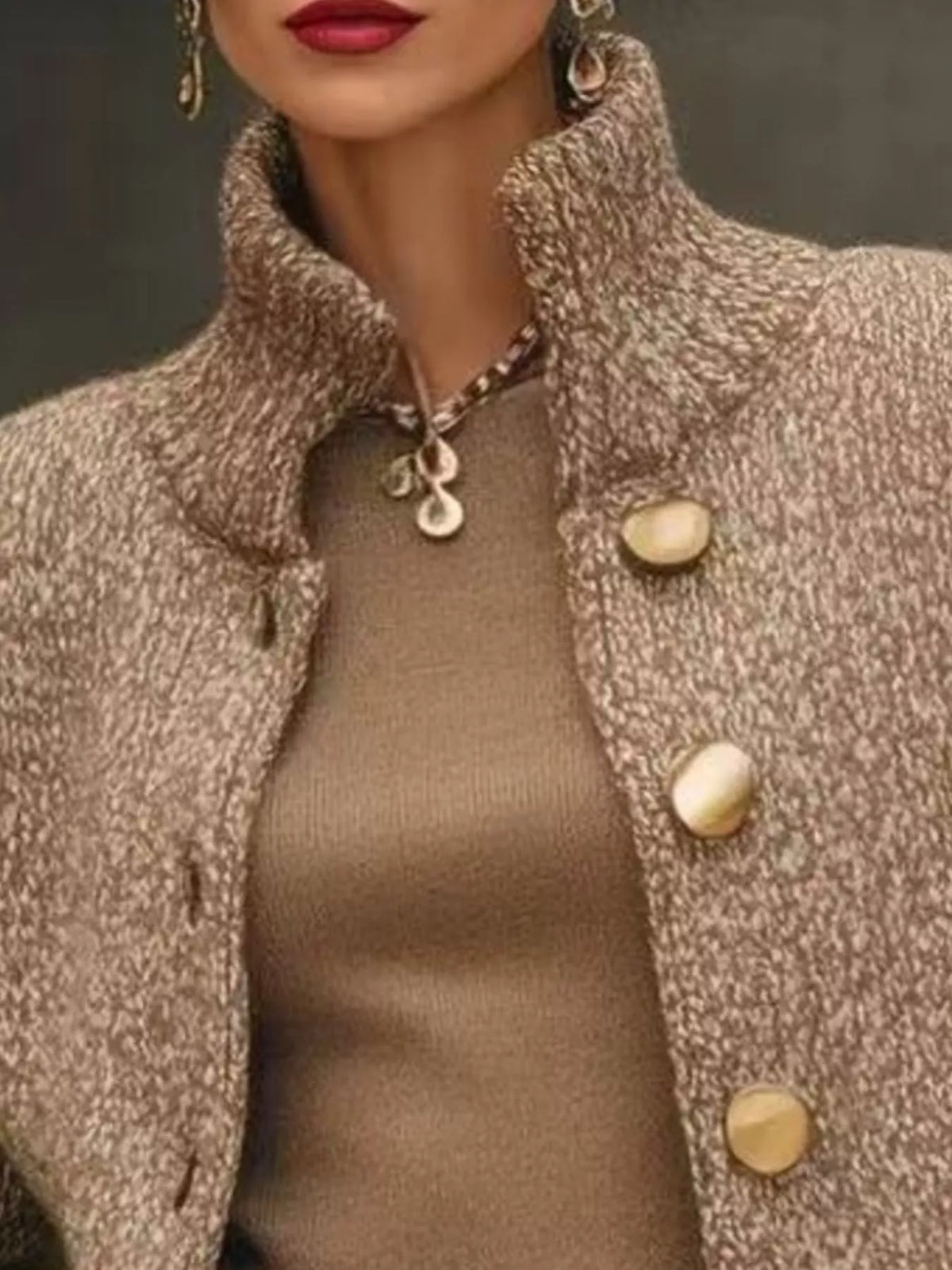 Full Size Button-Down Long Sleeve Cardigan Plus Size