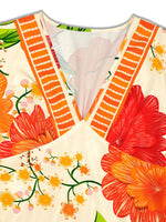 Floral Print V-Neck Maxi Dress