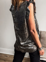 Ruffled Round Neck Tank