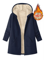 Fleece-Lined Zip Up Hooded Outerwear