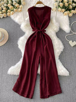 Sleeveless Wide Leg Jumpsuit