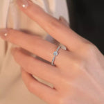 1 Carat 925 Sterling Silver Moissanite Ring