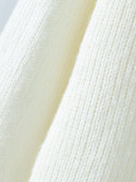 Ribbed Knit Boat Neck Sweater