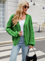 Button Up Long Sleeve Cardigan
